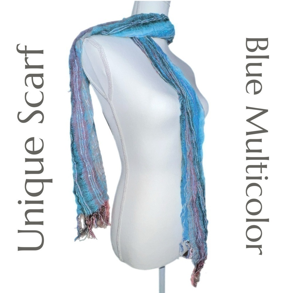 Beautiful Accessory‎ - Vibrant Blue Multicolored Scarf